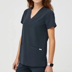 Figs Casma 3 pocket Scrub Top DARK HARBOR! Size XL